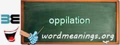 WordMeaning blackboard for oppilation